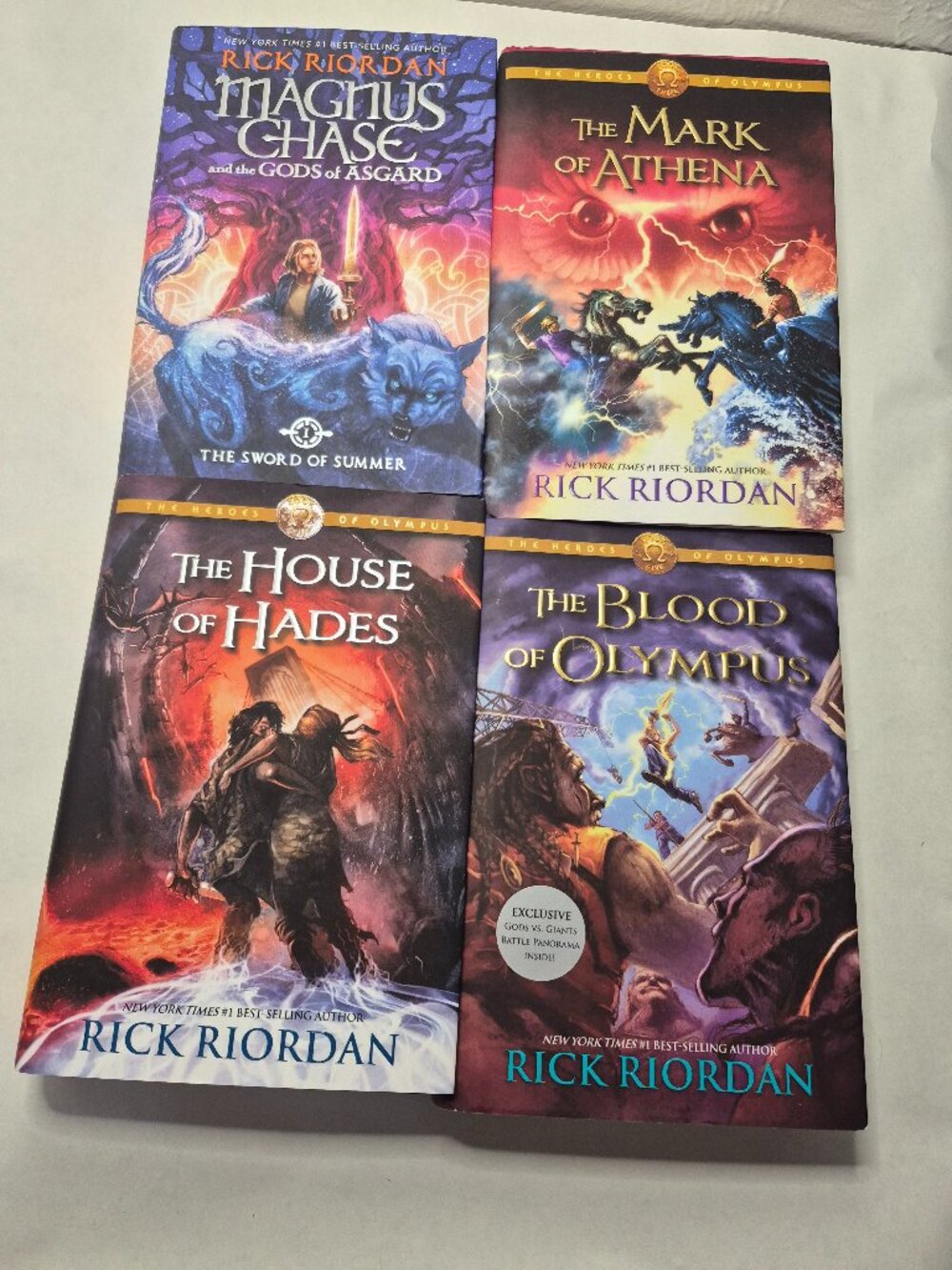 Rick Riordan Hardcover Book Lot of 4 Heroes of Olympus Magnus Chase